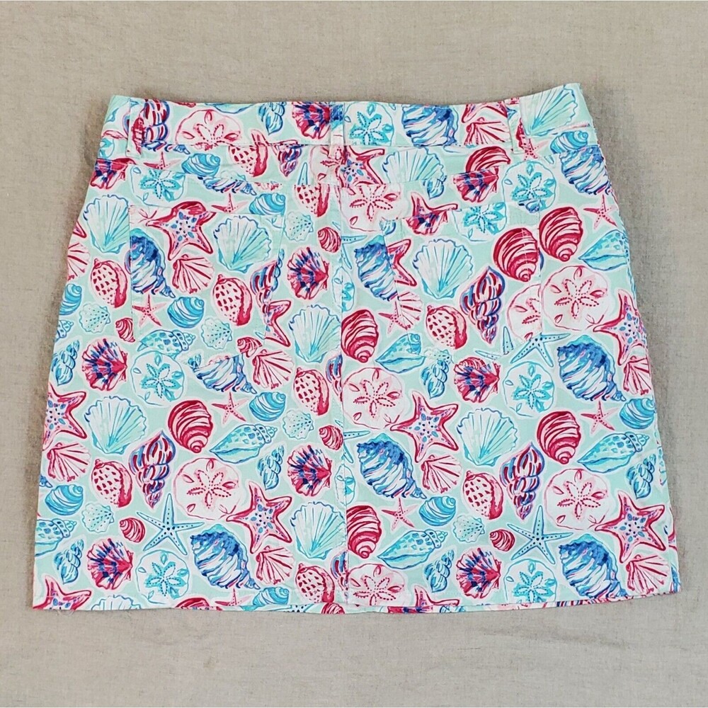 Croft & Barrow Women's Skorts Size 18 Stretch Stunning Sea Shells Print Sports